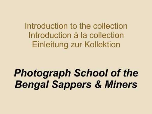 Catalogue of Photographs taken during the Second Anglo-Afghan War, 1878-1880
by the
Photograph School of the Bengal Sappers &amp; Miners
This catalogue was established from the collections of:
Royal Engineers Institution, Chatham Bryan Maggs, London British Library, London Royal Artillery Historical Trust, Woolwich National Library of Scotland, Edinburgh Foundation Bibliotheca Afghanica, Bubendorf
Website:
www.phototheca-afghanica.ch
Prepared by Ivo Frieden of Freemedia, Berne Webhosting by Hostpoint AG, Rapperswil-Jona
Financial support from:
SWISSLOS Basel-Landschaft, Liestal Swiss Federal Office of Culture, Berne Swiss Federal Office for Civil Protection, Berne
The authors are grateful to all those mentioned above for their generous support
 	 		 			Paul Bucherer 			Bill Woodburn 		 	 
&nbsp;