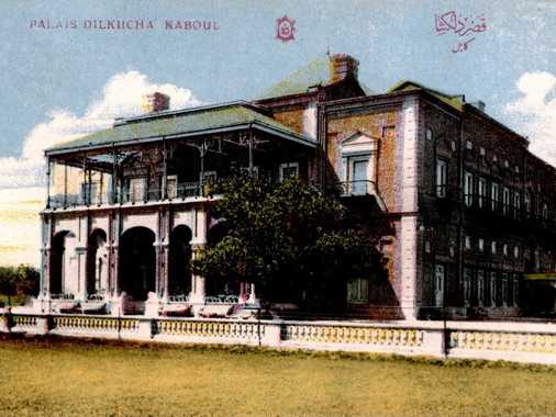 Vue général du palais delkosha, prise de l’est, construit sous l’émir Habibullah Khan, de 1901 à 1913, par l’architecte anglais Finlayson.